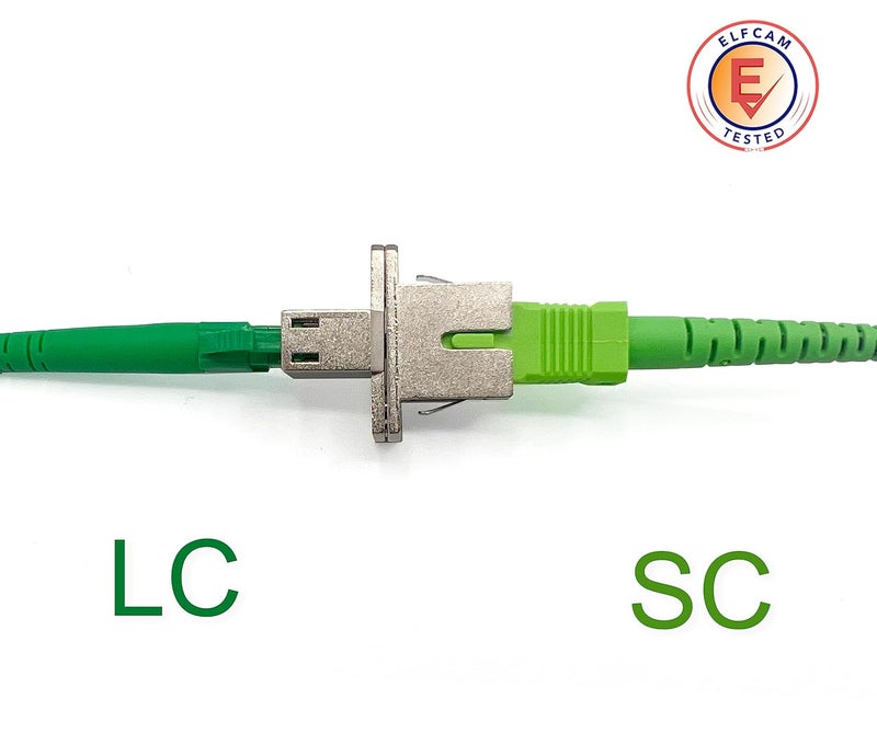 Elfcam ® - Adapter Coupler of Fiber Optic Cable Singlemode Simplex LCA Female to SCA Female, Pack of 1 - Image 4